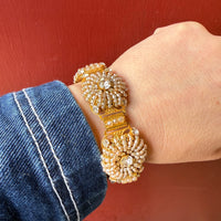 Lavish "Pearl" & Crystal Bracelet by Miriam Haskell