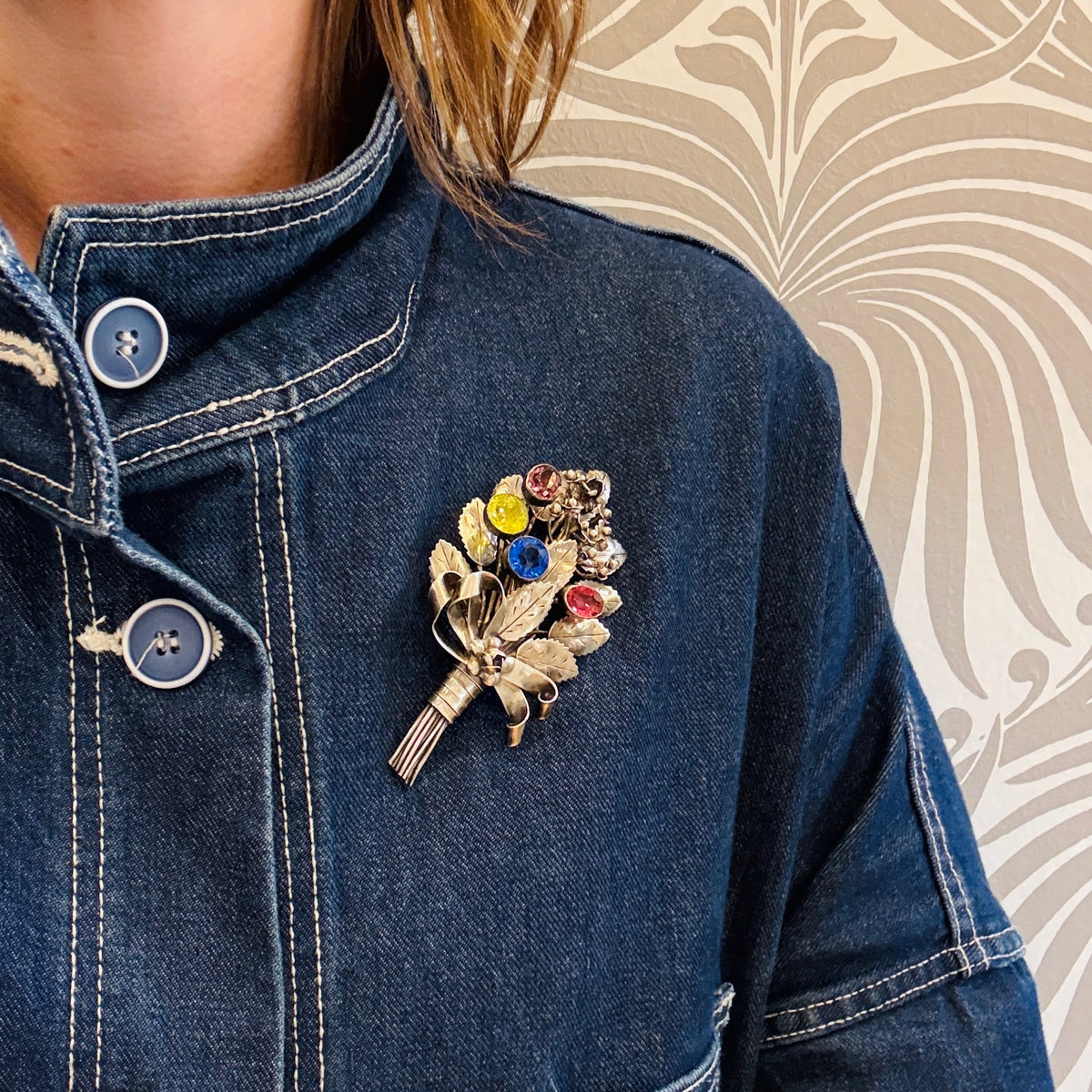 Hobé Sterling Silver Bouquet Brooch