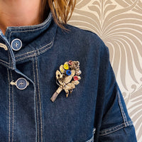 Hobé Sterling Silver Bouquet Brooch