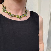 Gorgeous Green Austrian Crystal Necklace by Regency