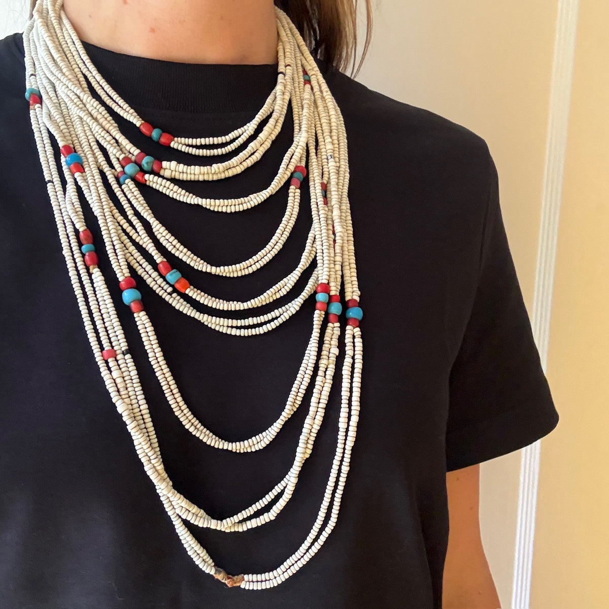 Eighteen Strand Antique Trade Bead Necklace