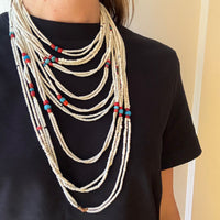 Eighteen Strand Antique Trade Bead Necklace