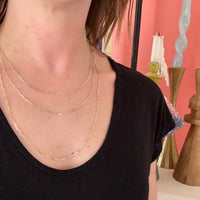Glittering Recycled 14k Gold Paperclip Chain