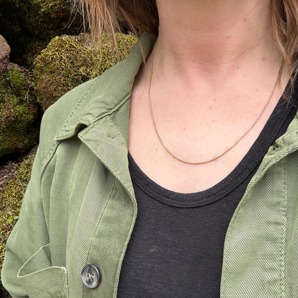 Italian UNOAERRE 14k Gold Snake Chain