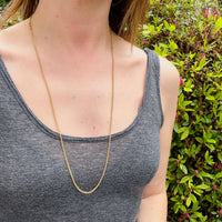 Handsome 30" 14k Gold Vintage Wheat Chain
