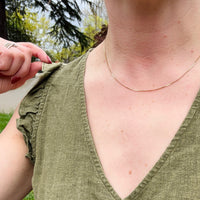 Delicate 16" 14k Gold Serpentine Chain