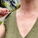 Delicate 16" 14k Gold Serpentine Chain