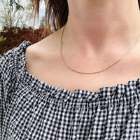 Dainty 18" 14k Gold Box Chain