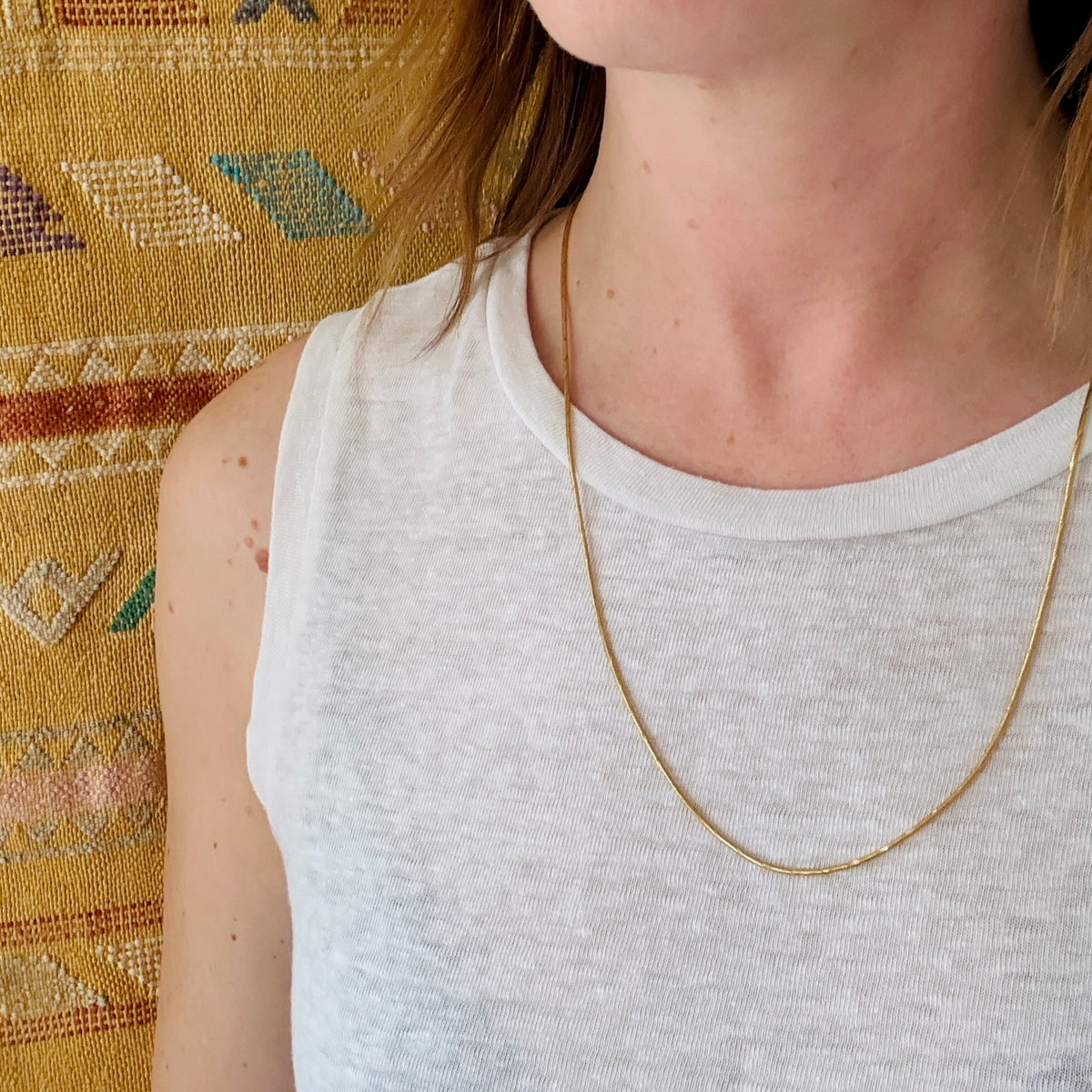 Slinky 24" Gold Snake Chain with Bright Cut Facets