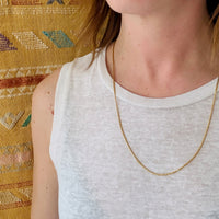 Slinky 24" Gold Snake Chain with Bright Cut Facets