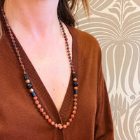 Jasper & Glossy Black Onyx Beads