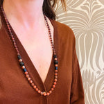 Jasper & Glossy Black Onyx Beads