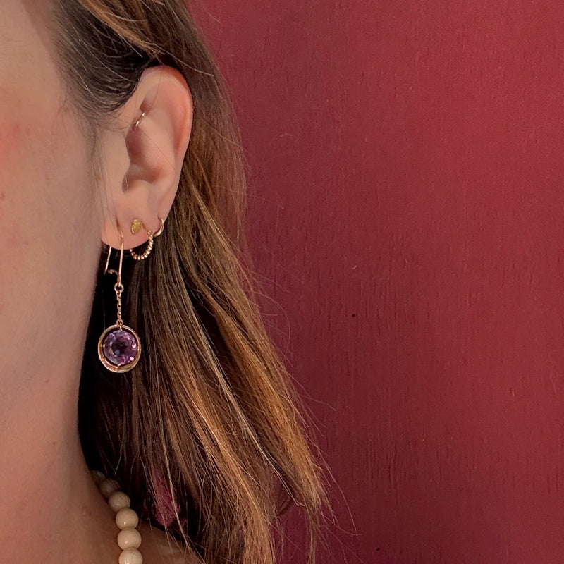 Saucy Synthetic Sapphire Drop Earrings