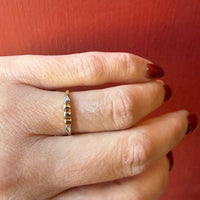 Chic Two-Tone Gold & Diamond Retro Band