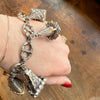 Italian Silver Bracelet with Lantern-Shaped Charms