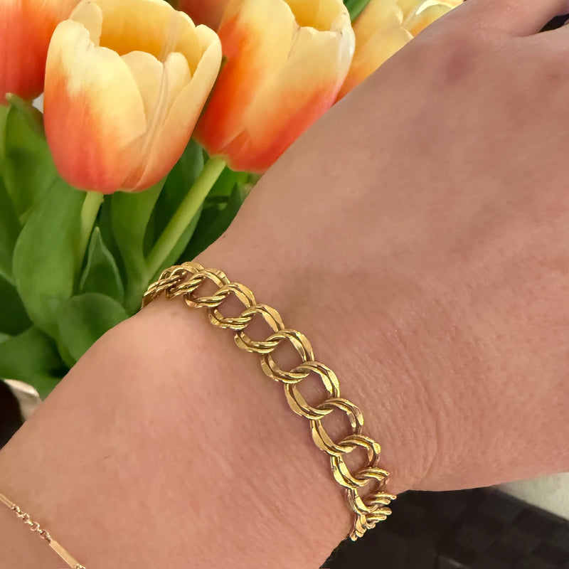 Mid-Century Elco Gold-Filled Charm Bracelet