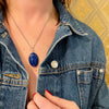 Lapis Lazuli in Sterling Bezel Pendant