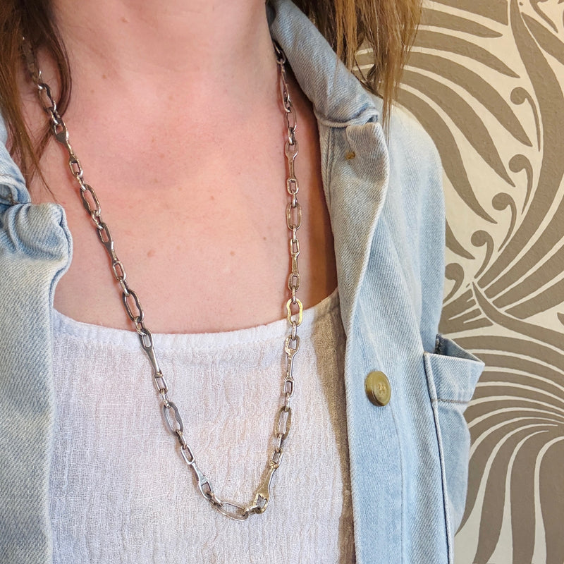Industrial Handmade Sterling Silver Chain