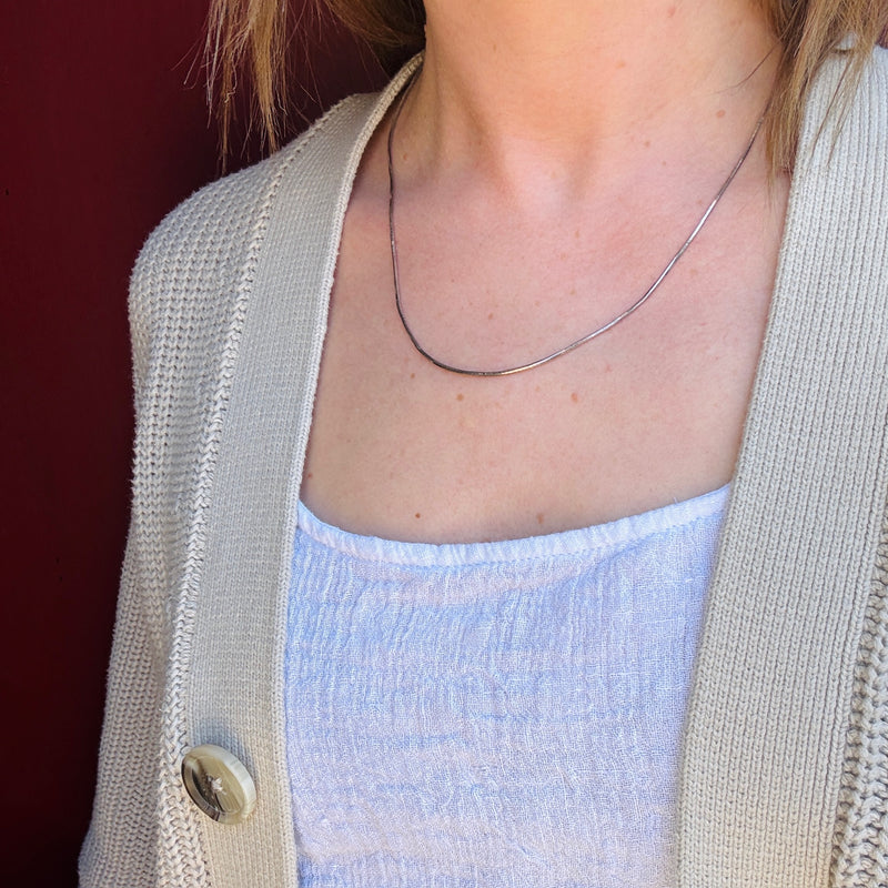 Slinky Sterling Silver Square Snake Chain
