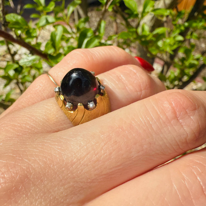 Spritzer and Fuhrmann Garnet Carbuncle Ring