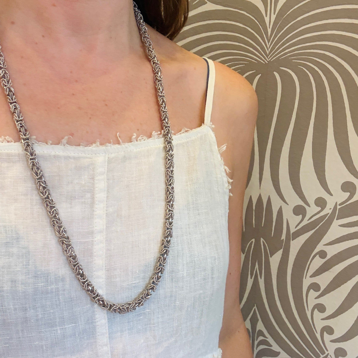 Mexican Sterling Silver Byzantine Chain