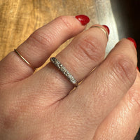 White Gold Vintage Diamond Wedding Band