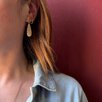 Pendulum Earrings in Woven 14k Gold