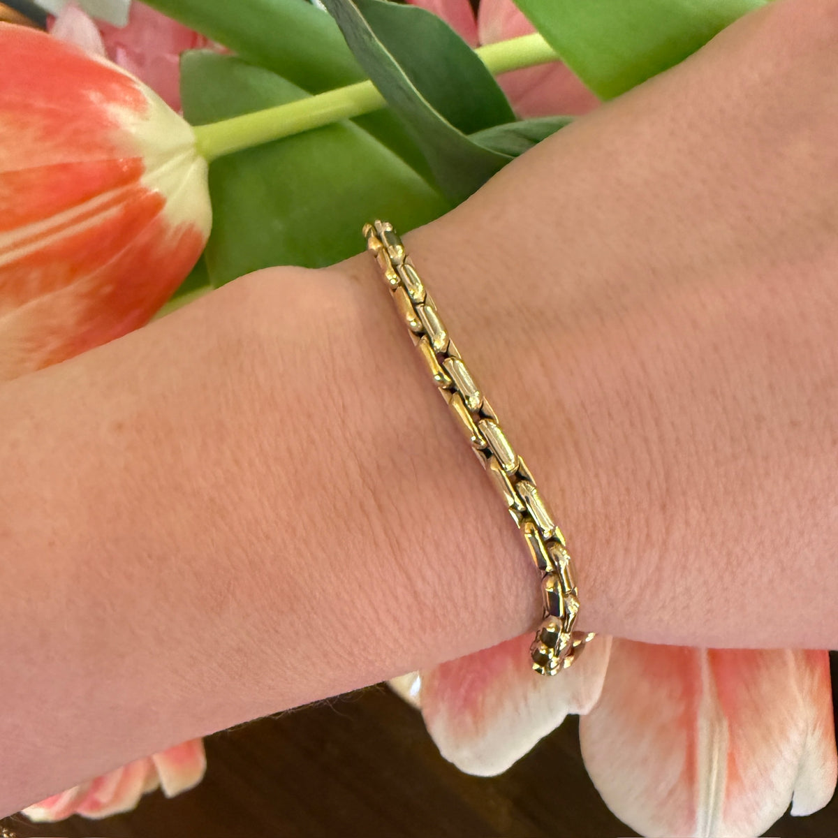 Buttery 18k Gold Cable Chain Bracelet