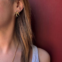 English Swallow Gold & Pearl Earrings
