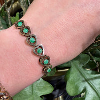 Sweet Jade & 14k Gold Heart Bracelet