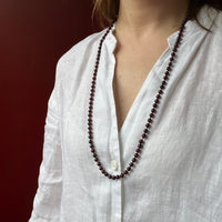 Lustrous 30" Strand of Vintage Garnet Beads