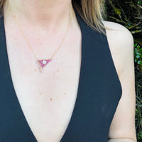 Red Flag Ruby Pavé & Diamond Necklace
