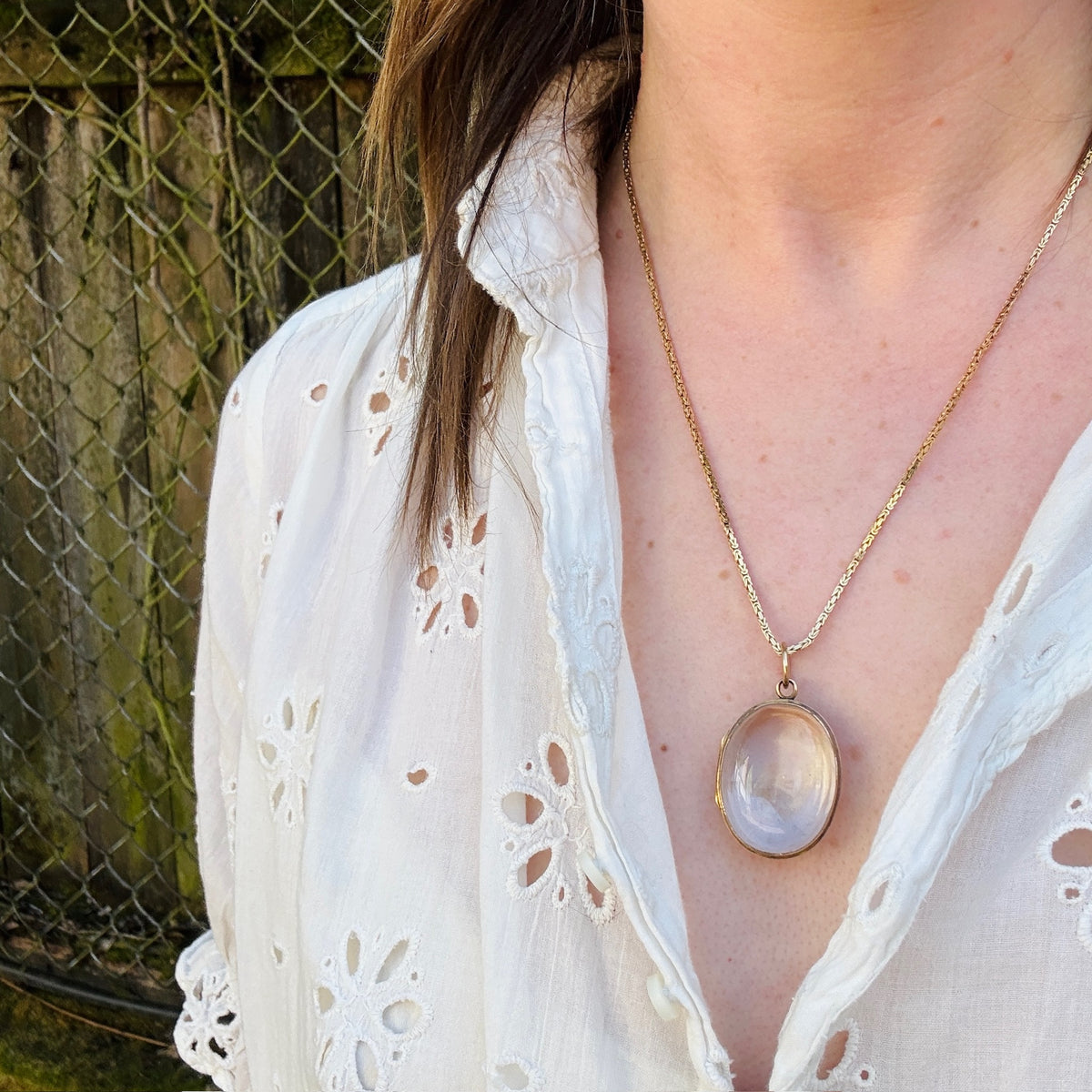 Superb Victorian Rock Crystal & Engraved Gold Locket