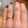 Slim 14k Gold Flat Edged Half Round Band
