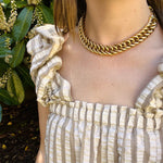 Decadent 14k Gold Herringbone Choker
