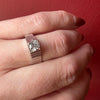 Shimmering White Gold 1970s Diamond Solitaire