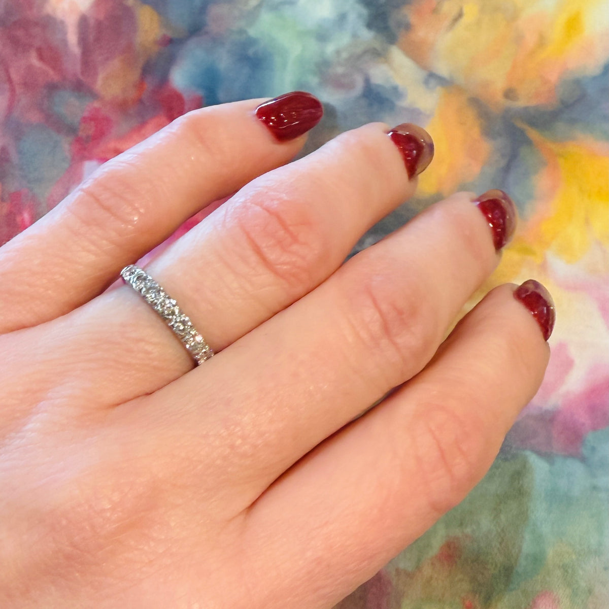 Delightful Platinum Diamond Band