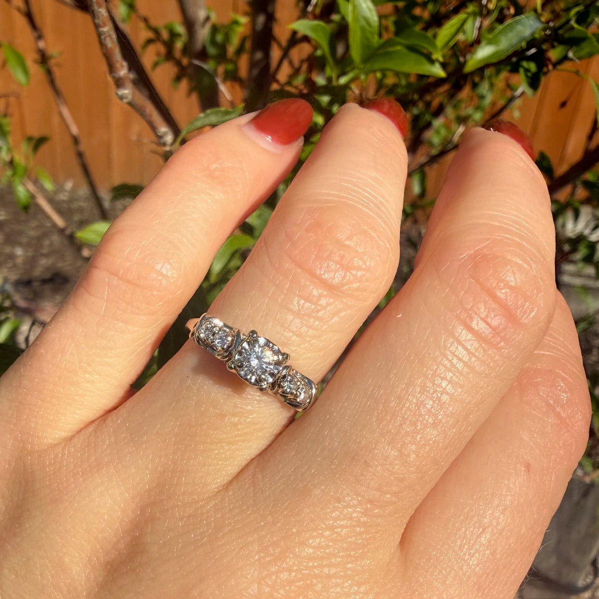 Classic Diamond Engagement Ring with Character