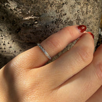 Art Deco Diamond & Platinum Eternity Band Size 4