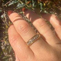 Ritzy 14k Gold & Ten Diamond Band