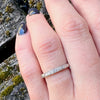Seven Diamonds in Sculpted & Engraved Platinum Band