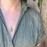 Rose Cut Diamond Encrusted Mughal Teardrop Pendant