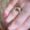 Glorious Golden Topaz Cocktail Ring with Diamonds