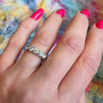 Substantial Two-Tone Gold & Diamond Wedding Band