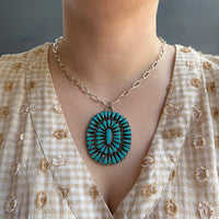 Gorgeous Vintage Zuni Silver Pendant