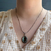 Vintage Abalone and Sterling Necklace