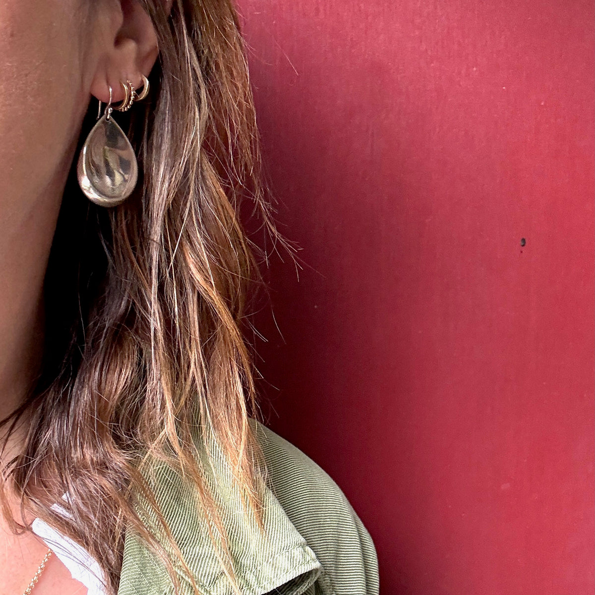 Thai Sterling Silver Teardrops Drop Earrings