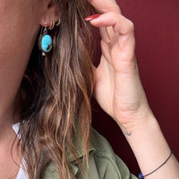 Sky-Blue Turquoise in Sterling Drop Earrings