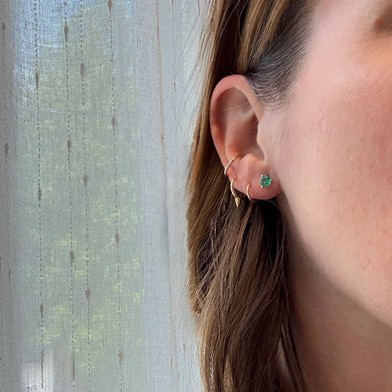 Enchanting .78tcw Emeralds in White Gold Martini Studs
