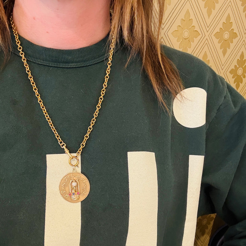 Charming "A Penny For Your Thoughts" Gold Charm